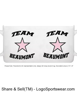 Team Beaumont Pink Star Mug Design Zoom