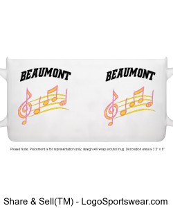 Beaumont Music Staff Mug Design Zoom